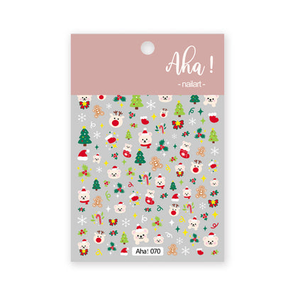 Nail Art Sticker Santa Claus Cartoon