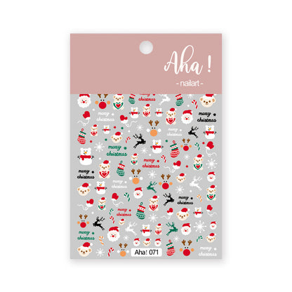 Nail Art Sticker Santa Claus Cartoon